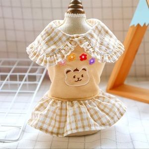 Bear flower dog dress